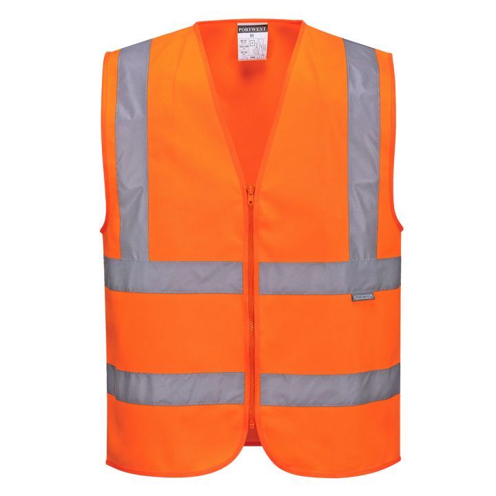 Zipped Port West Hi-Vis Safety Vest Clearance