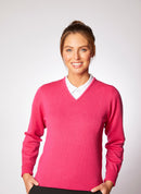 Glenbrae Women's Lambswool V-Neck Jumper