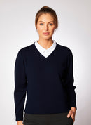Glenbrae Women's Lambswool V-Neck Jumper