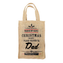 Personalised Small Christmas Jute Bag with Handles