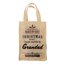 Personalised Small Christmas Jute Bag with Handles