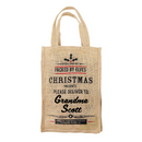 Personalised Small Christmas Jute Bag with Handles
