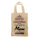 Personalised Small Christmas Jute Bag with Handles