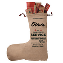 Personalised Large Christmas Jute Stocking