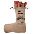 Personalised Large Christmas Jute Stocking