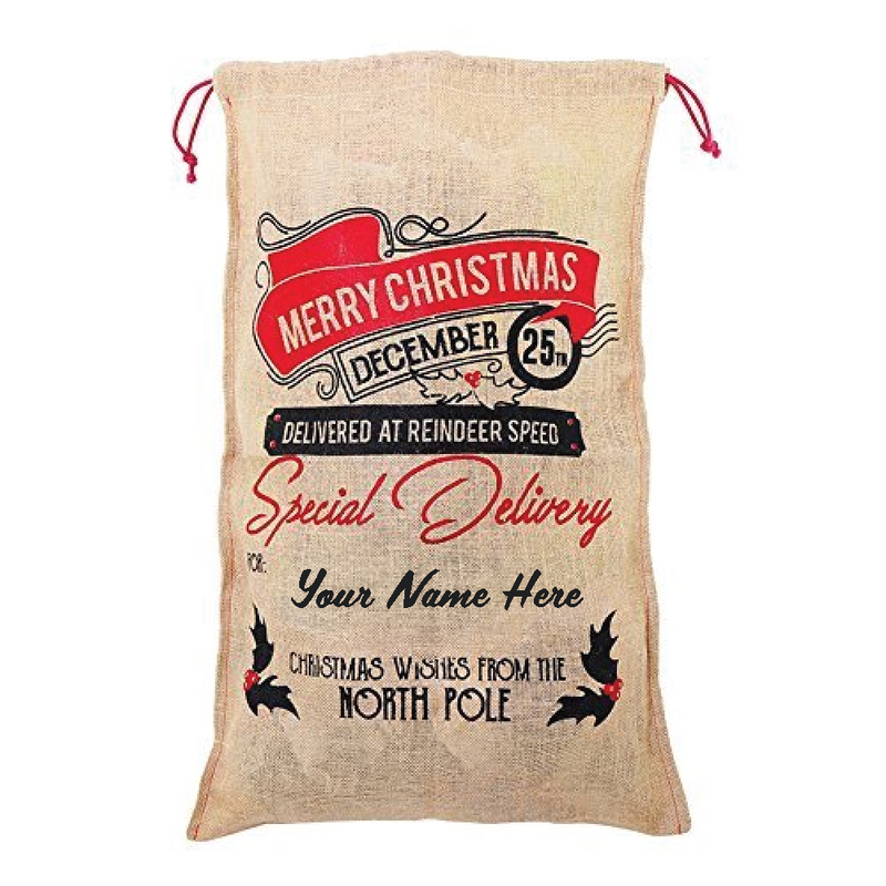 Jute santa sacks sale