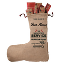 Personalised Large Christmas Jute Stocking