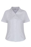 Short Sleeve Non Iron Rever Collar Fitted Blouses - Twin Pack