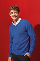 Men's Cotton Blend V-Neck Sweater