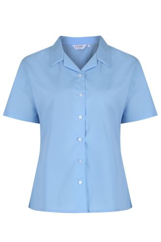 Short Sleeve, Non Iron Rever Collar Blouses - Twin pack